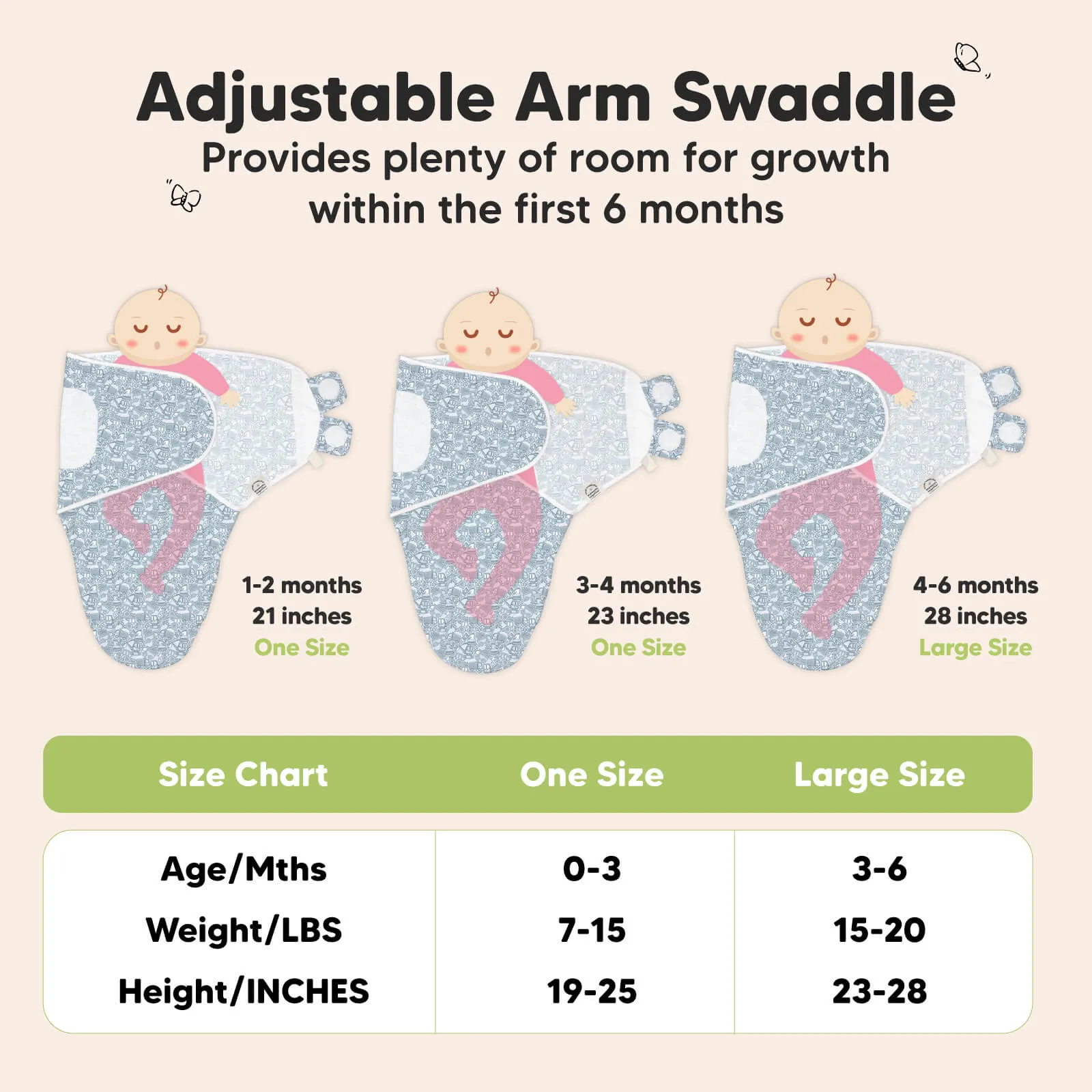 3-Pack Soothe Swaddle Wraps (Excavation)