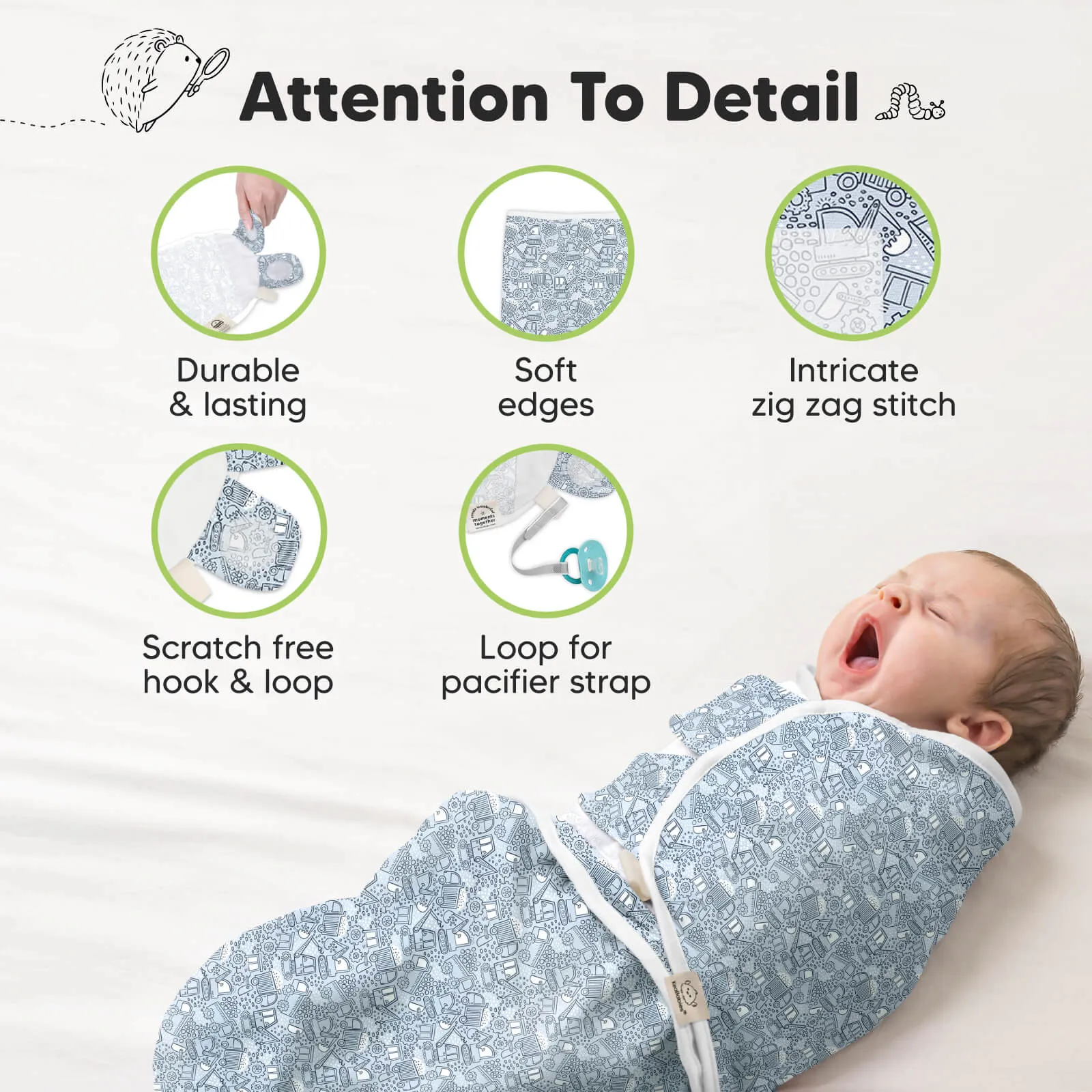 3-Pack Soothe Swaddle Wraps (Excavation)