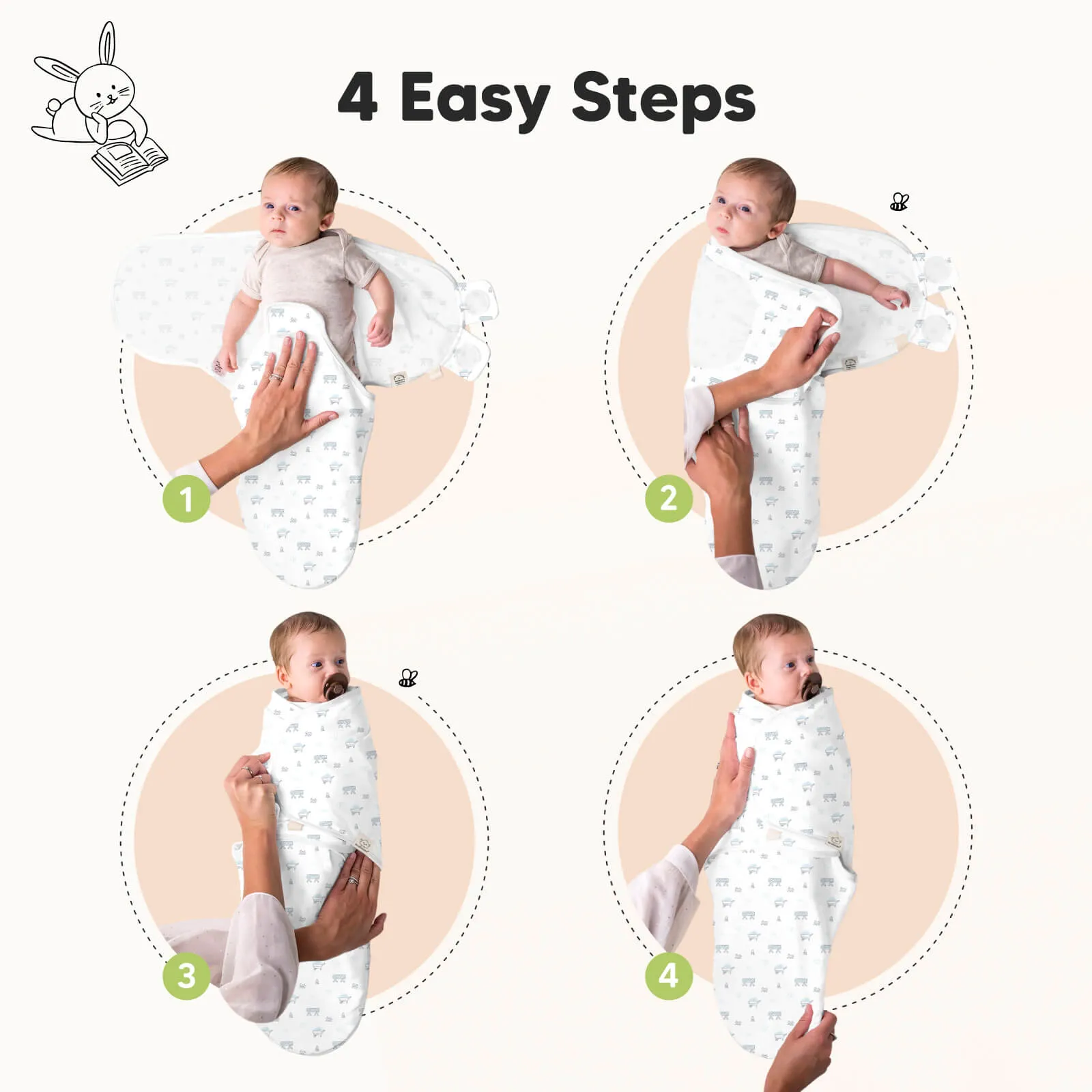 3-Pack Soothe Swaddle Wraps (Excavation)