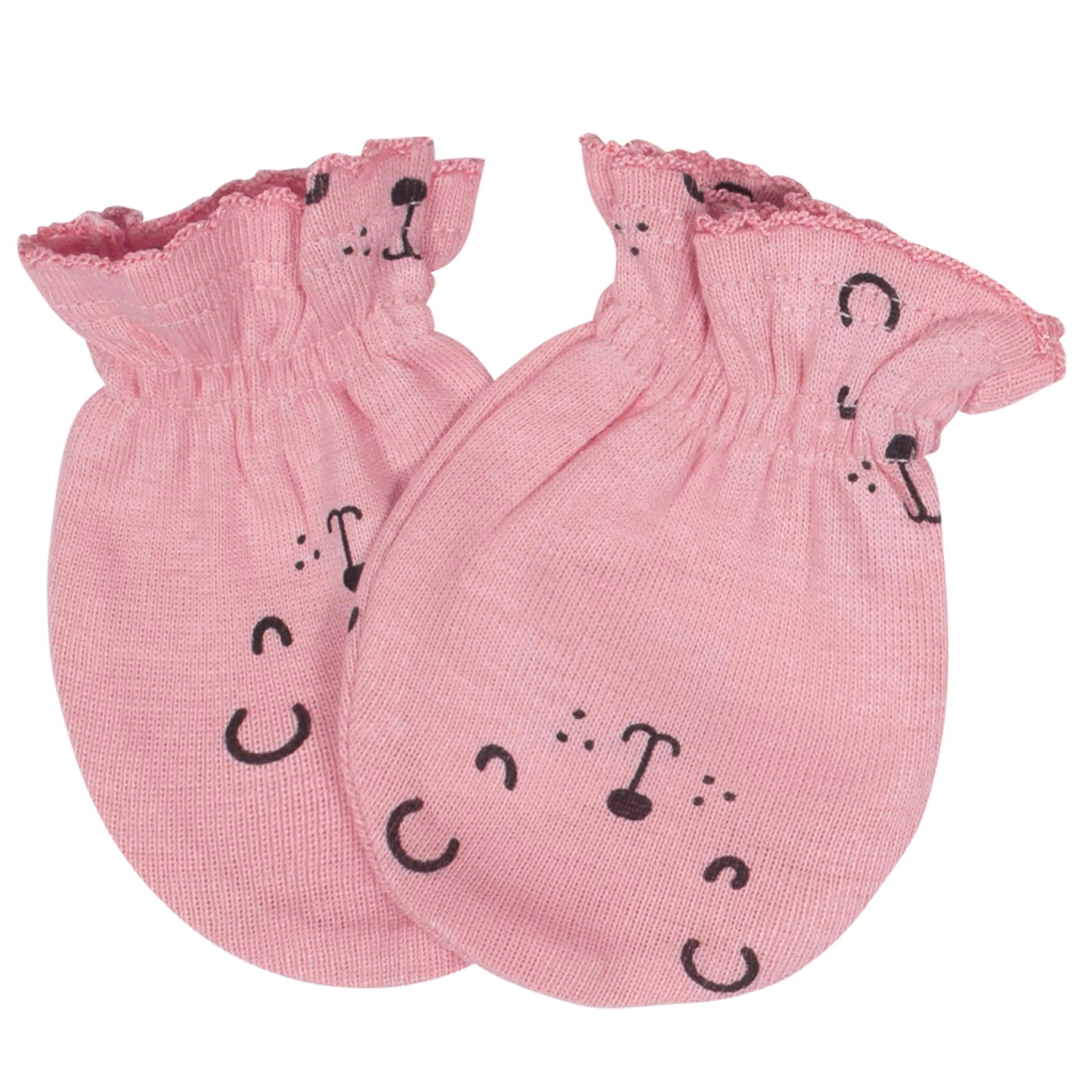 4-Pack Baby Girls Bear No Scratch Mittens