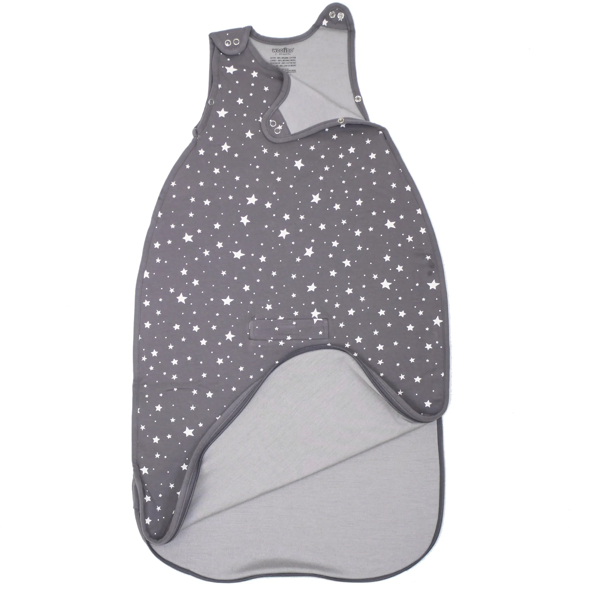 4 Season® Ultimate Toddler Sleep Bag, Merino Wool & Organic Cotton, 2 - 4 Years, Star Gray