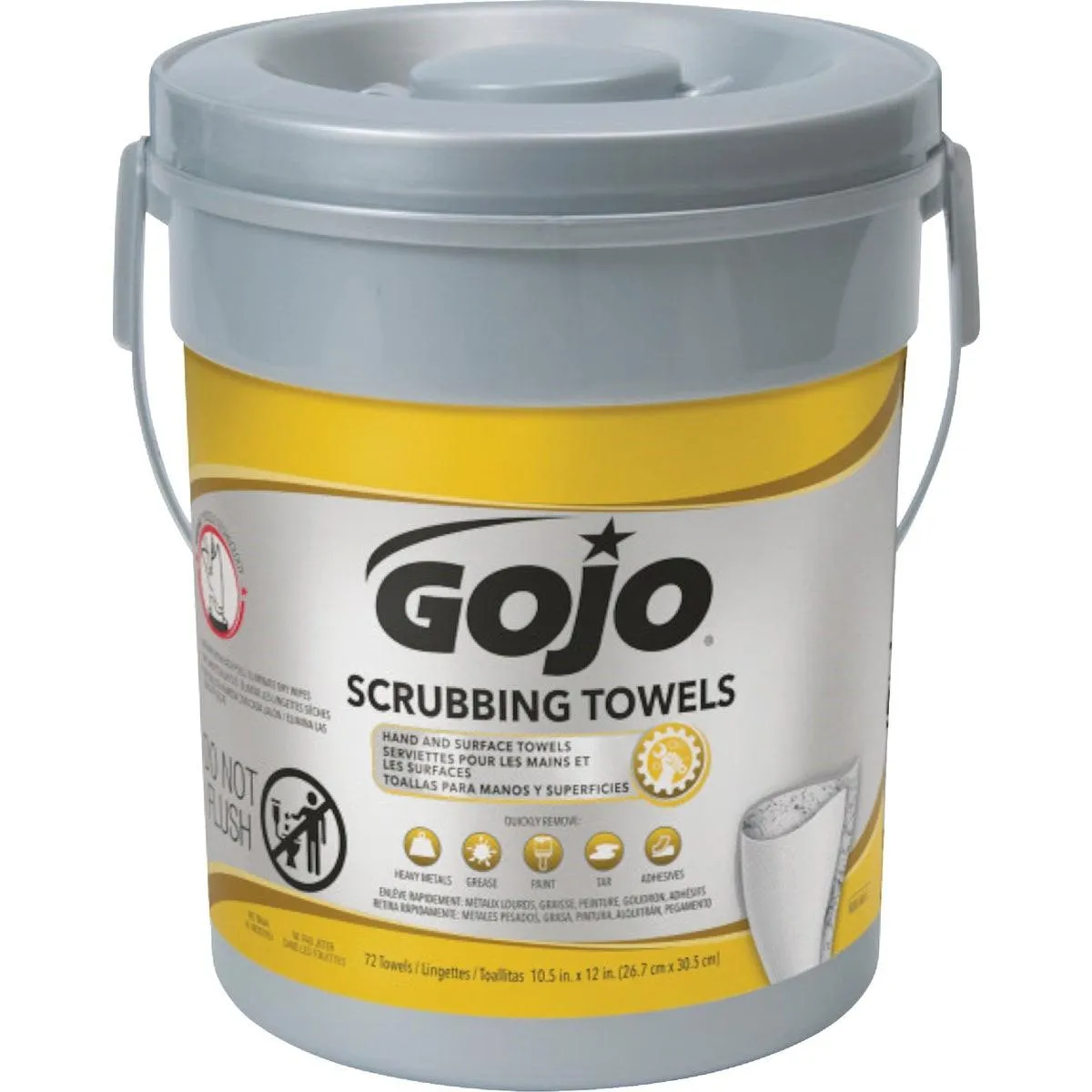 6396-06 Gojo Hand Cleaning Wipes,Waterless,72 ct canister