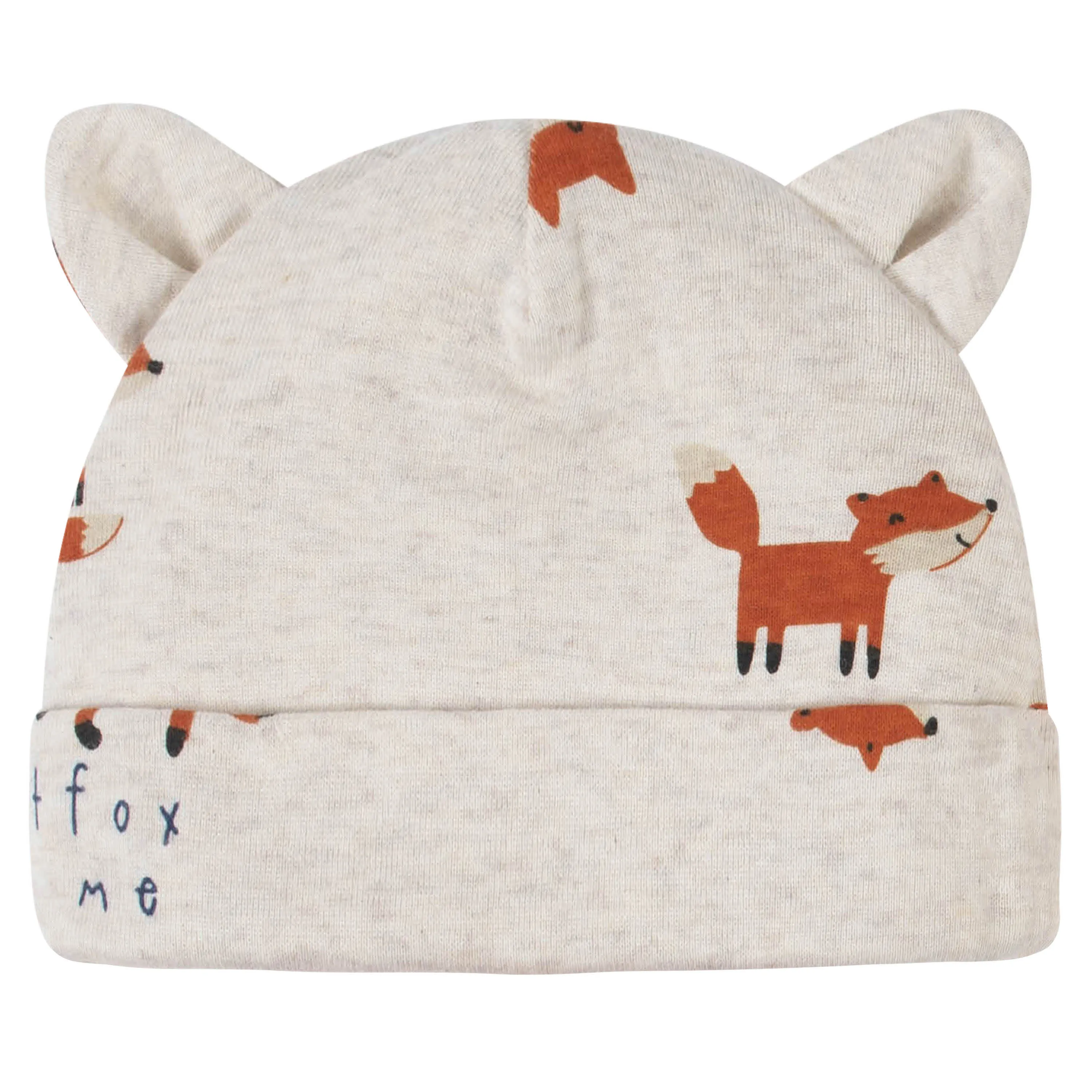 8-Piece Baby Boys Fox Caps & Mittens Set