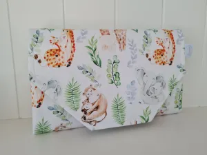 Baby Animal Love Nappy change mat clutch (Pre Order - Dispatches in 10-12 days)