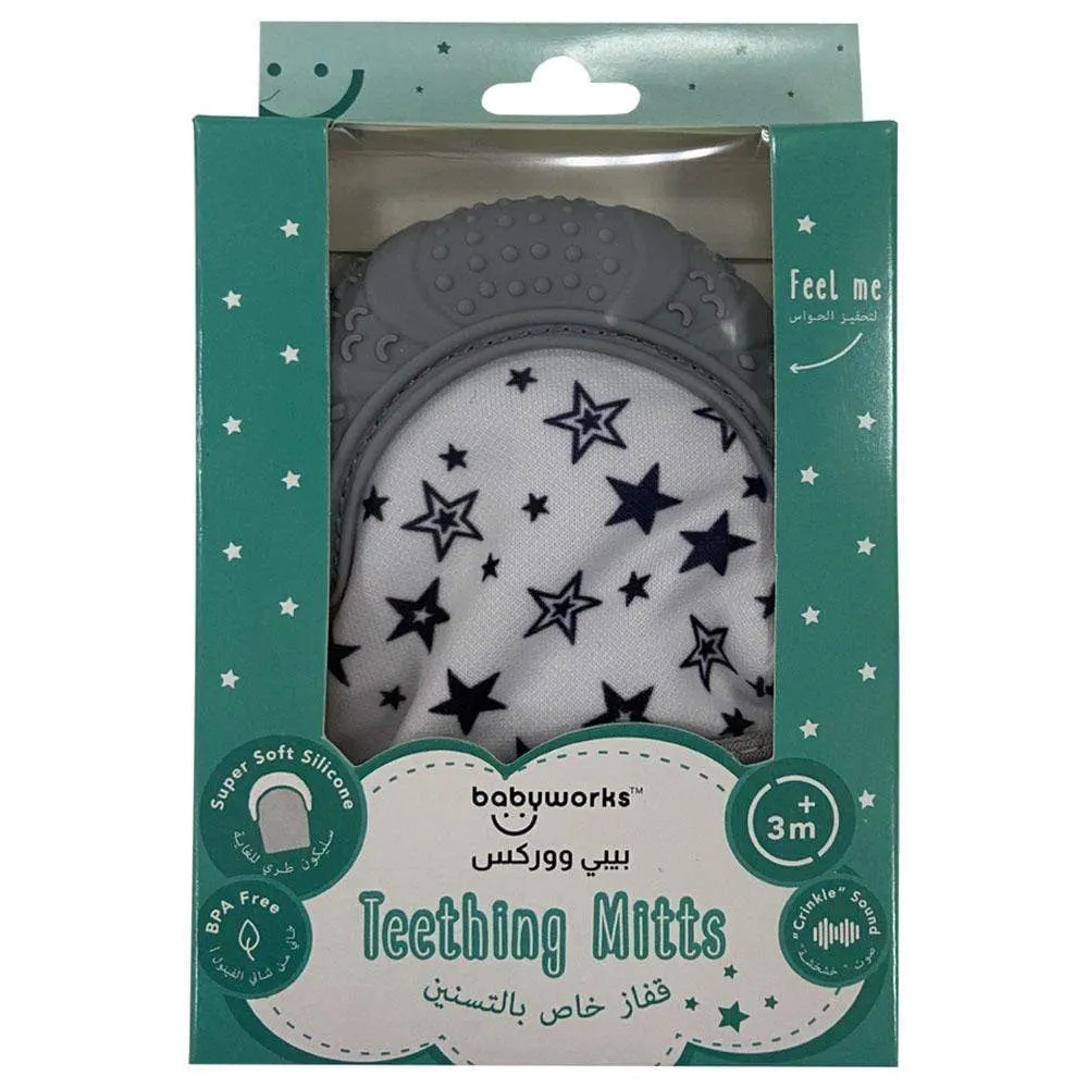 Baby Works Bibibaby Teething Mitts - (Grey)