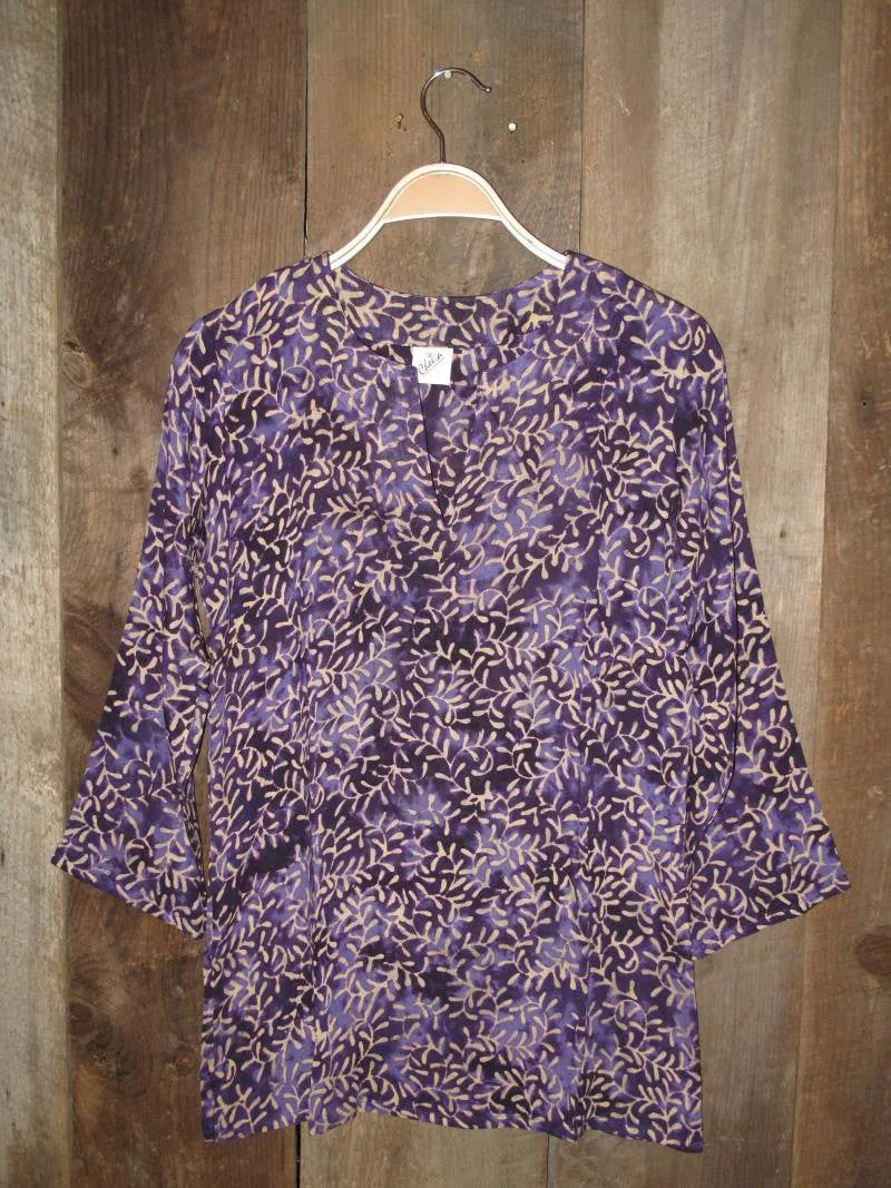 Batik Tunic Purple