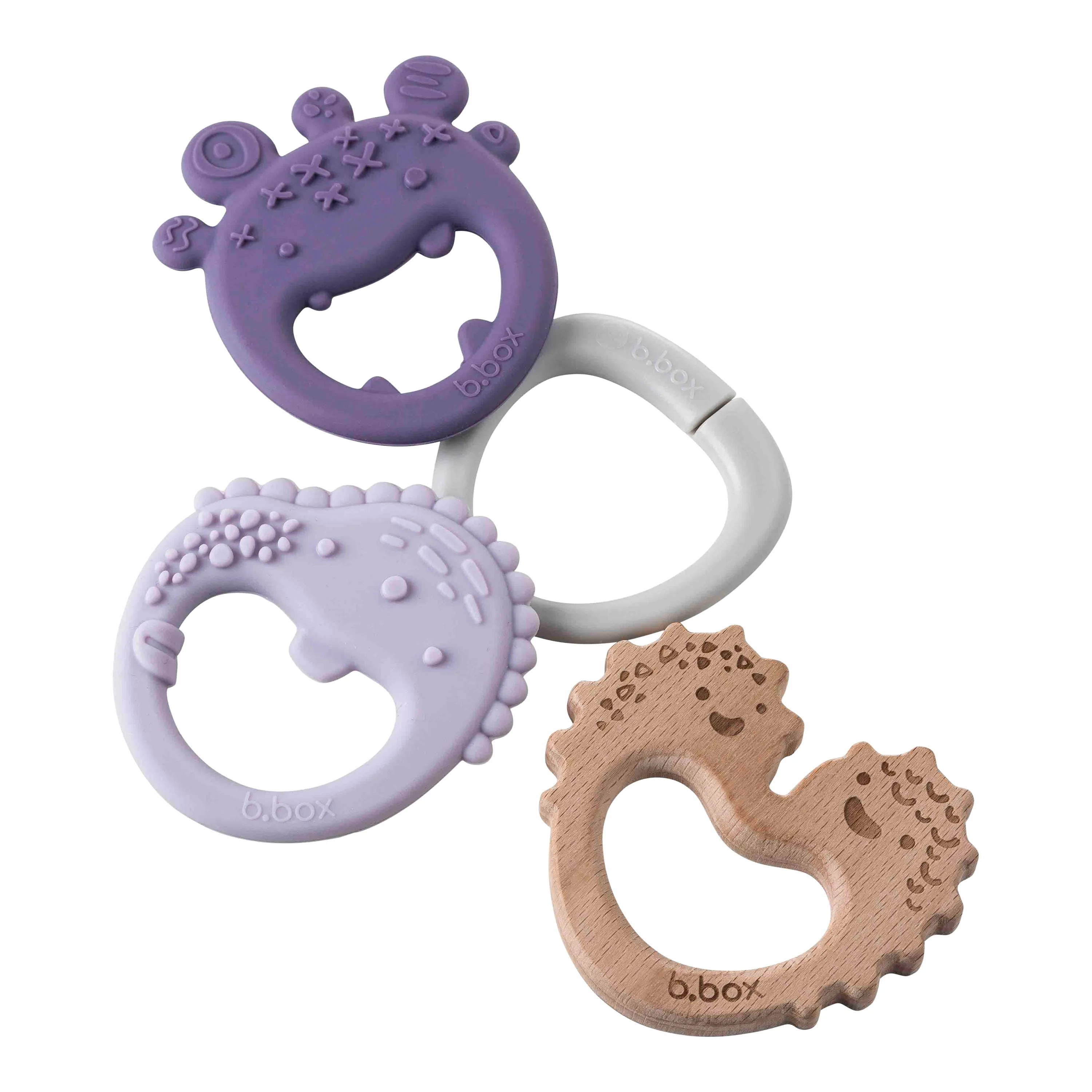 b.box Baby Keyring Trio Teether -  Assorted