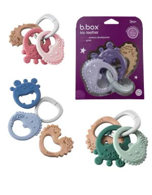 b.box Baby Keyring Trio Teether -  Assorted