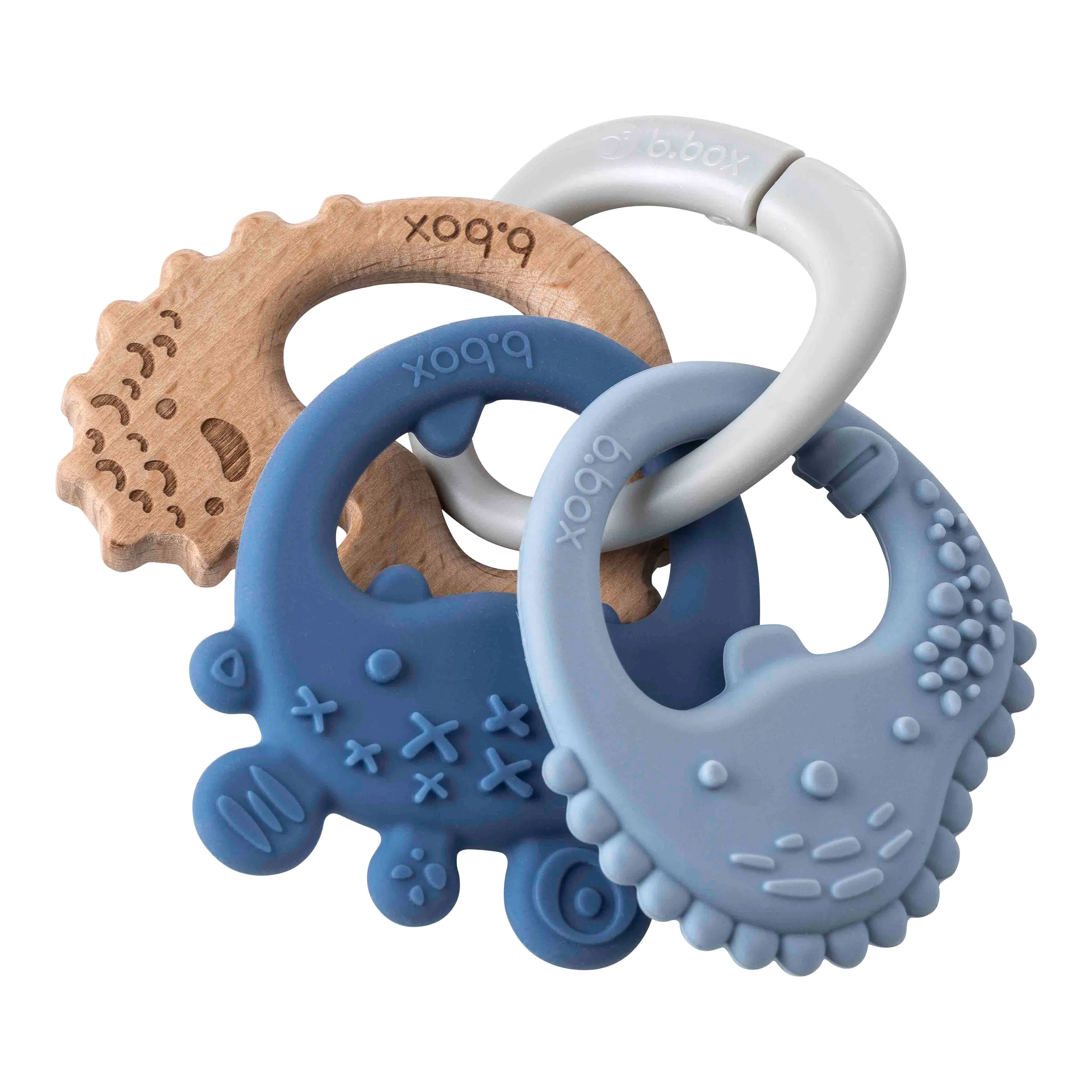 b.box Baby Keyring Trio Teether -  Assorted