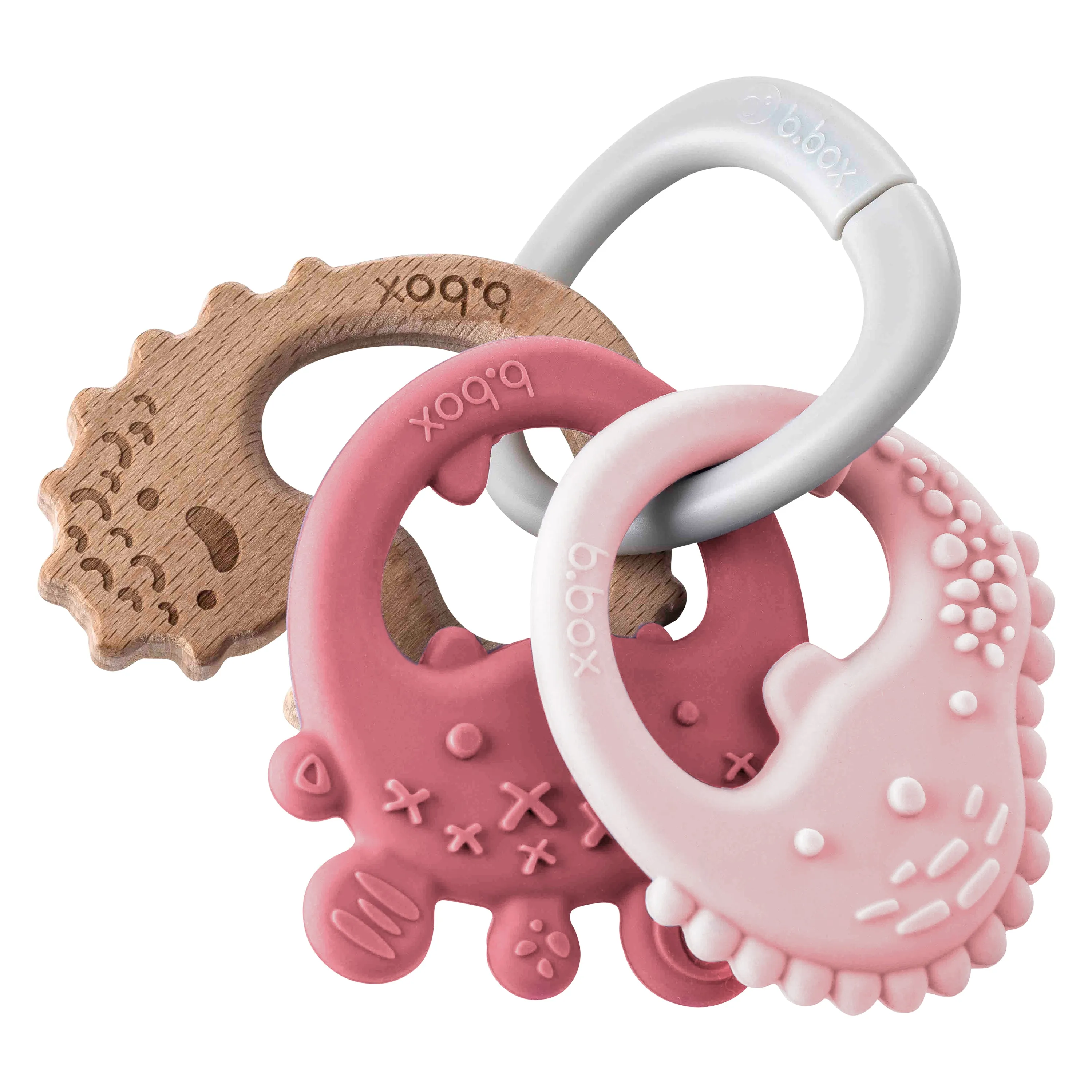 b.box Baby Keyring Trio Teether -  Assorted