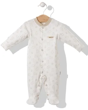 Bebetto Cotton Sleepsuit Beige (0-6mths)