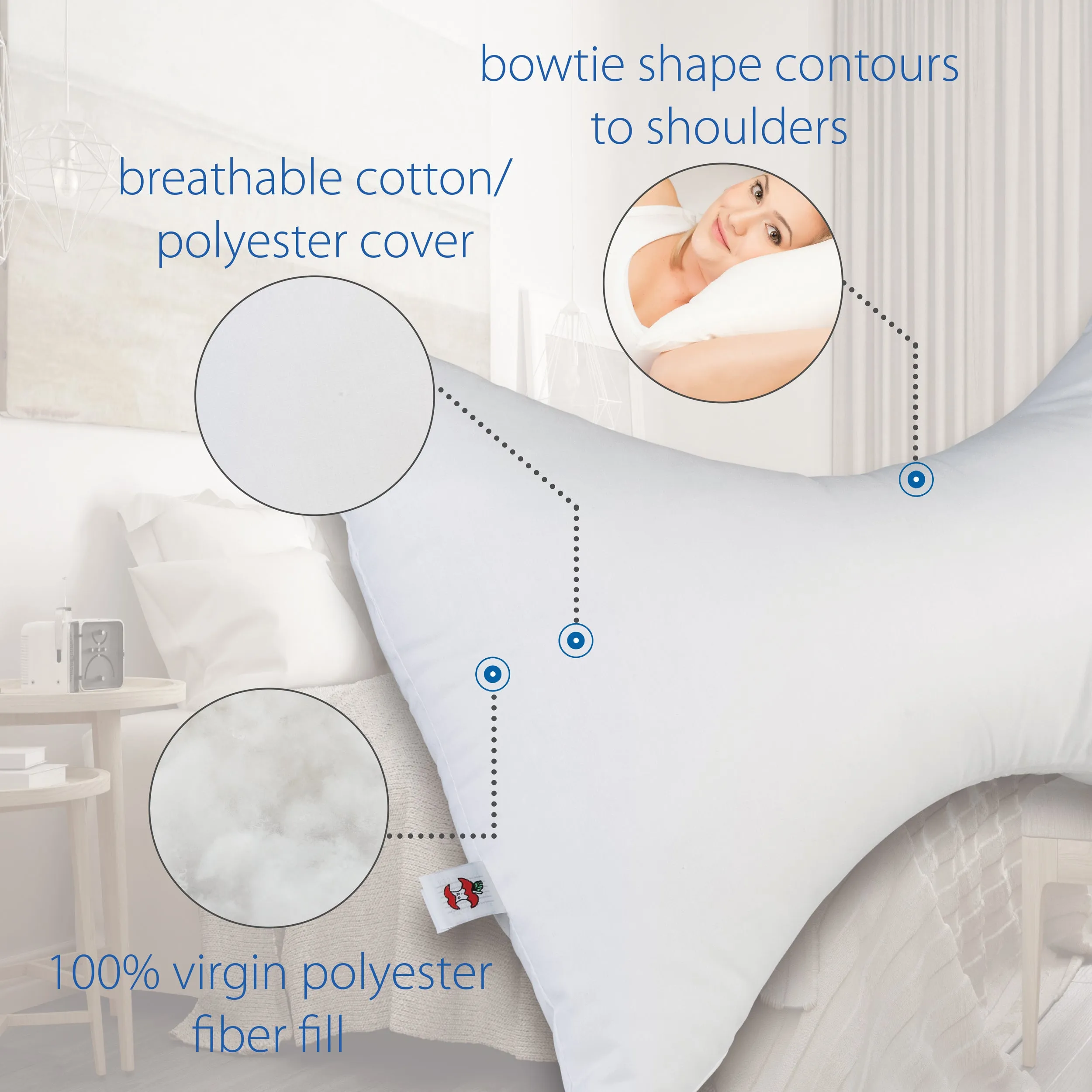 Bowtie Pillow Cervical Support Pillow