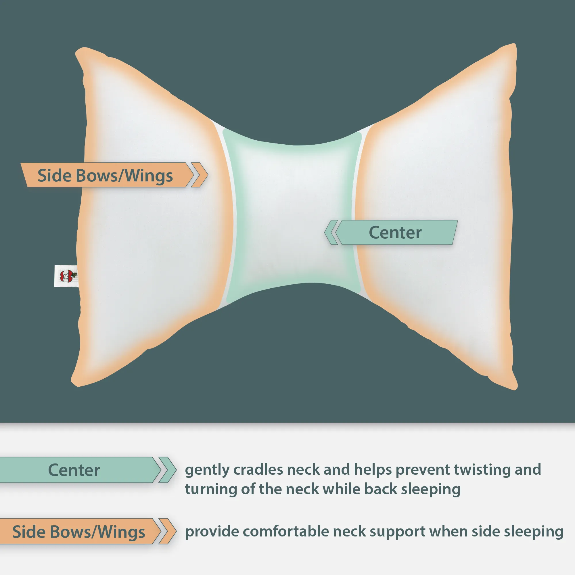 Bowtie Pillow Cervical Support Pillow