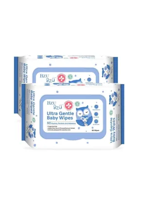 Bzu Bzu Ultra Gentle Baby Wipes - 80 Pack X 2