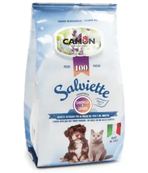 Camon Salviette Cleansing Wipes With Camomile & Lavender Fragrance 100 Sheets