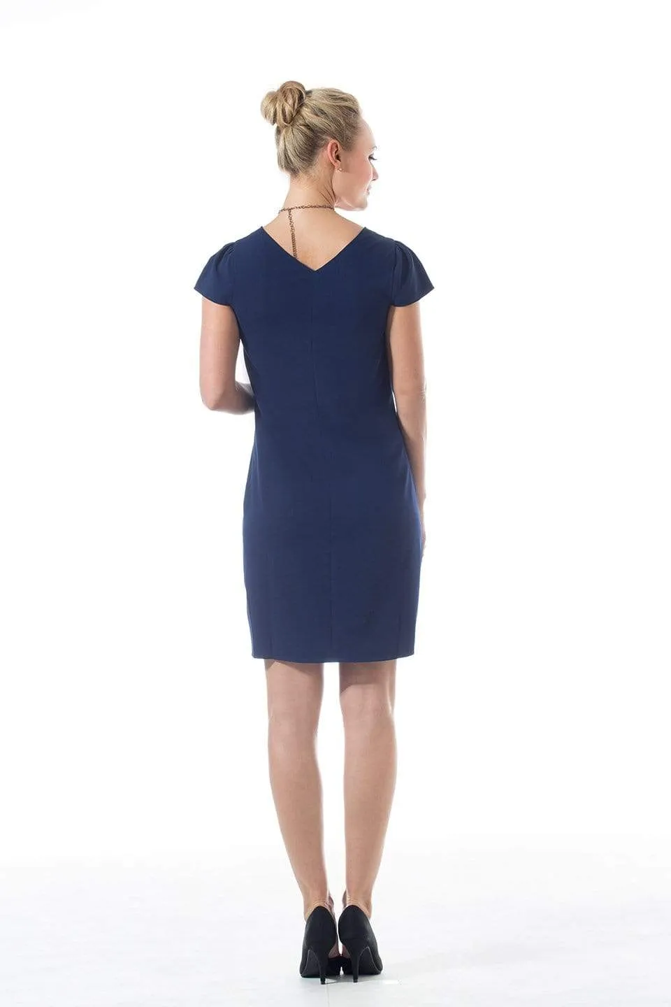 Candela V-Neck Dress Blue Riverside