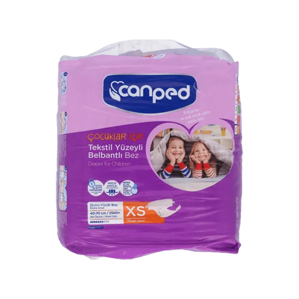 CANPED DIAPERS FOR CHILDREN EXTRA SMALL SIZE - 25KG - 12PCS