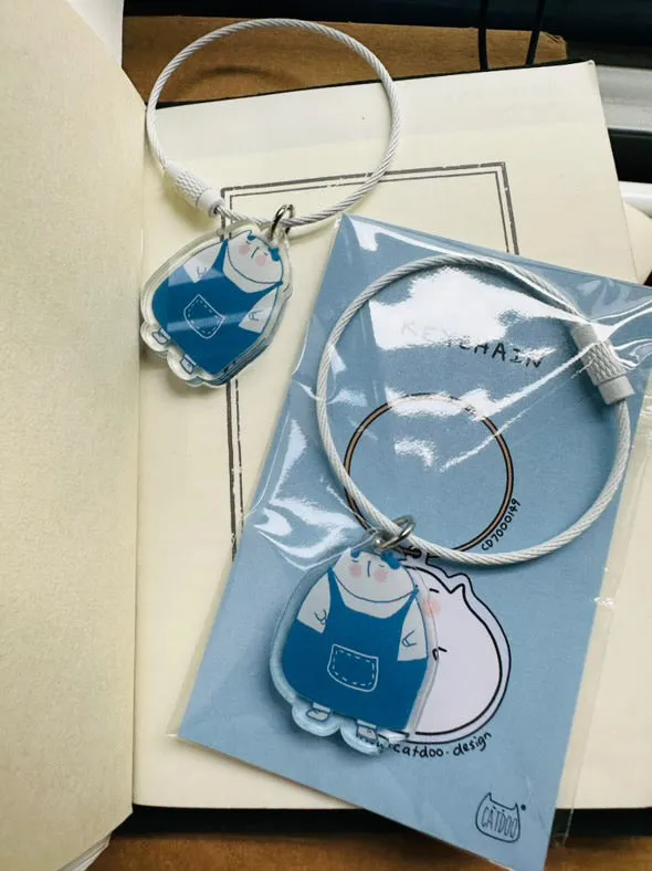 Catdoo | Working Cat Acrylic Keychain