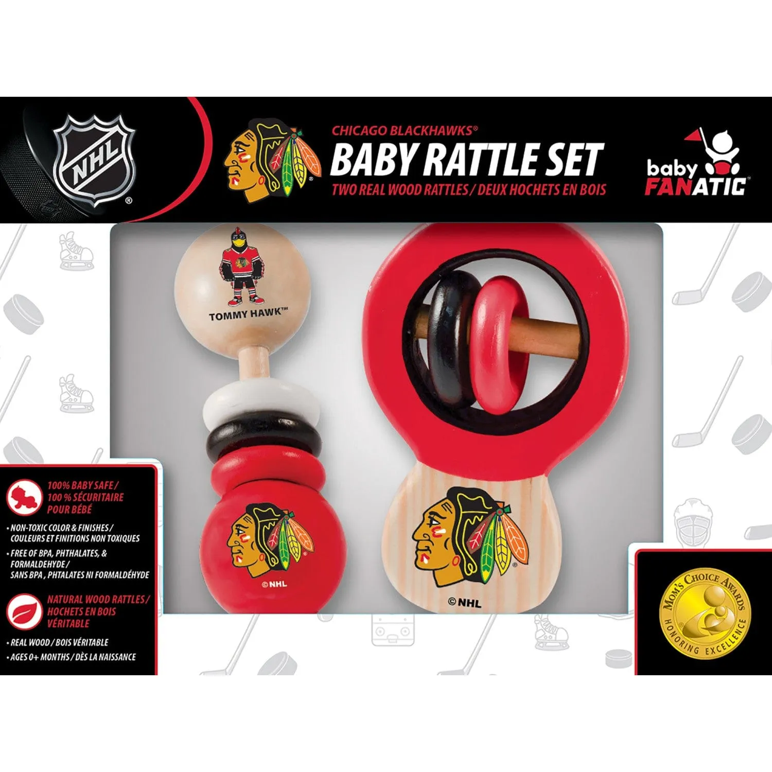 Chicago Blackhawks - Baby Rattles 2-Pack