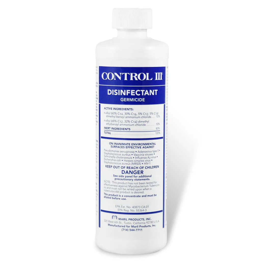 Control III Cleaner & Disinfectant for CPAP/BiPAP Masks & Equipment