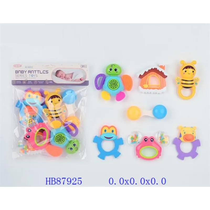 Cute Animal Characters Baby Rattle Set | 7 Pcs