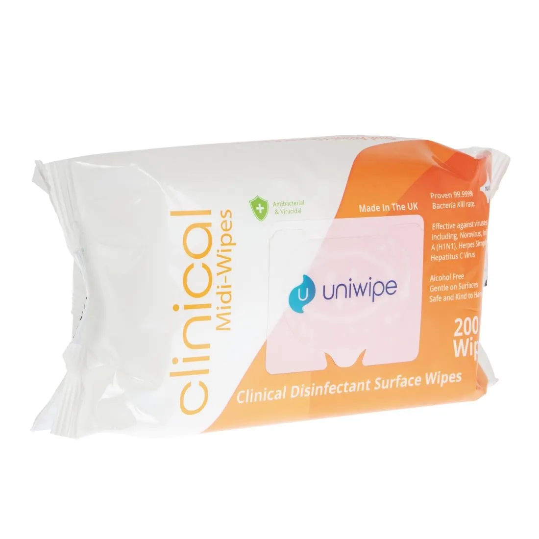 DF234 Uniwipe Clinical Disinfectant Surface Wipes (Pack of 200)