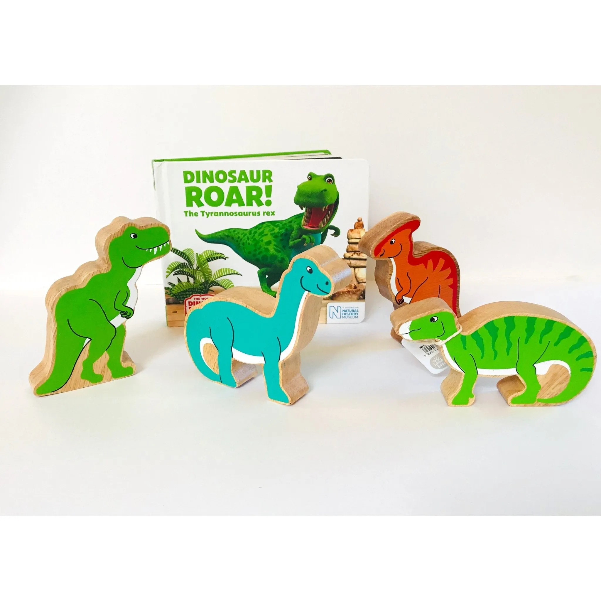 Dinosaur Roar Story Sack with Lanka Kade Wooden Dinosaurs