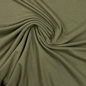 Dusky Green Medium Weight Organic Cotton French Terry Fabric- Grown in the USA