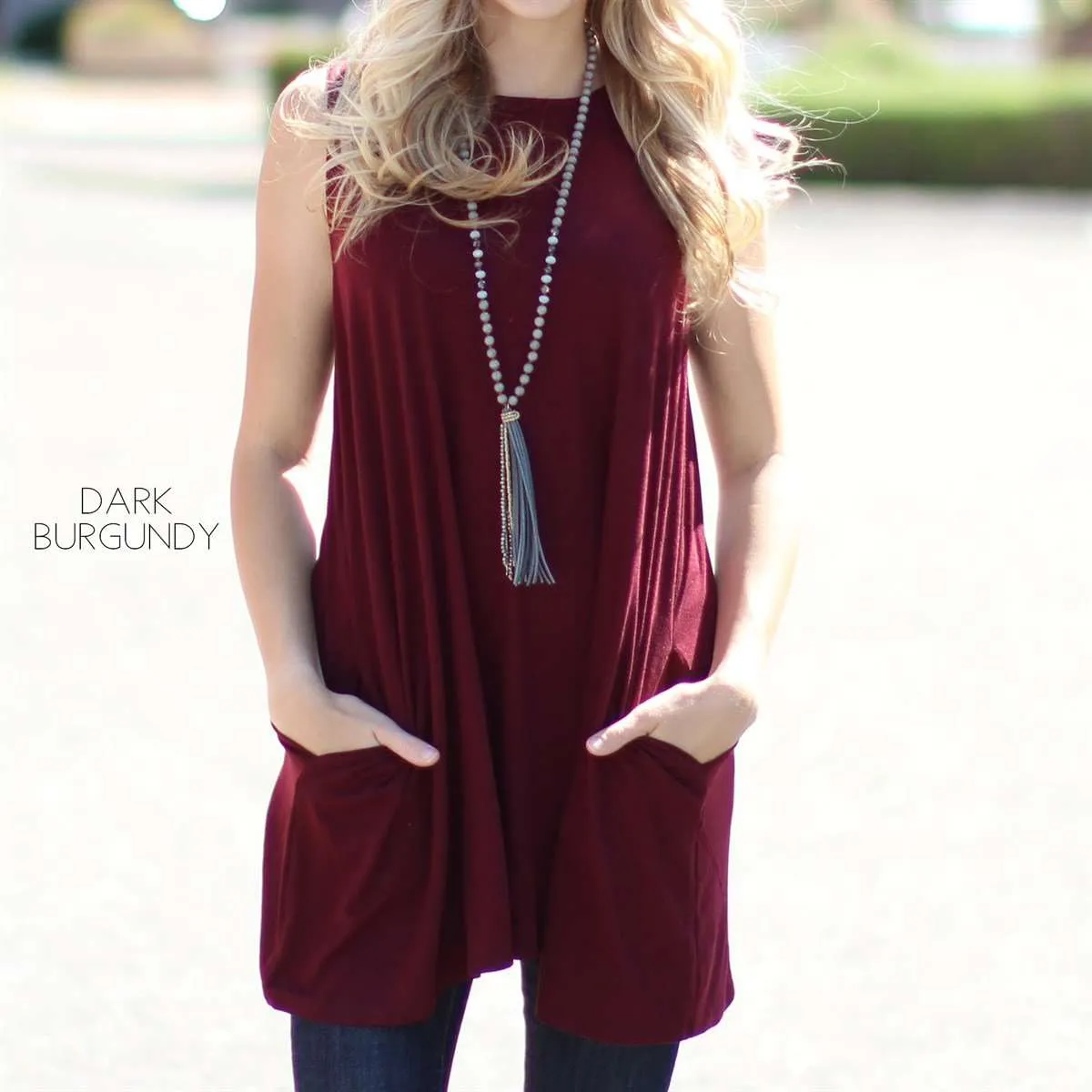 Flowy Pocket Tunic Tank | S-XL