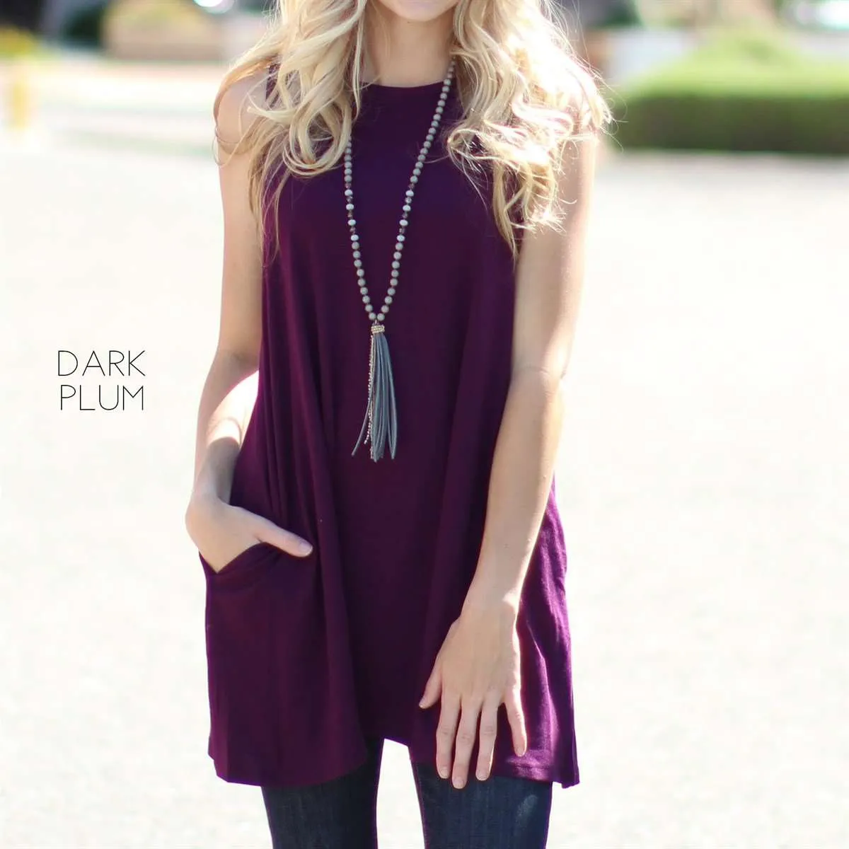 Flowy Pocket Tunic Tank | S-XL