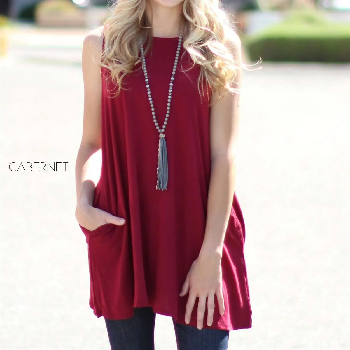 Flowy Pocket Tunic Tank | S-XL