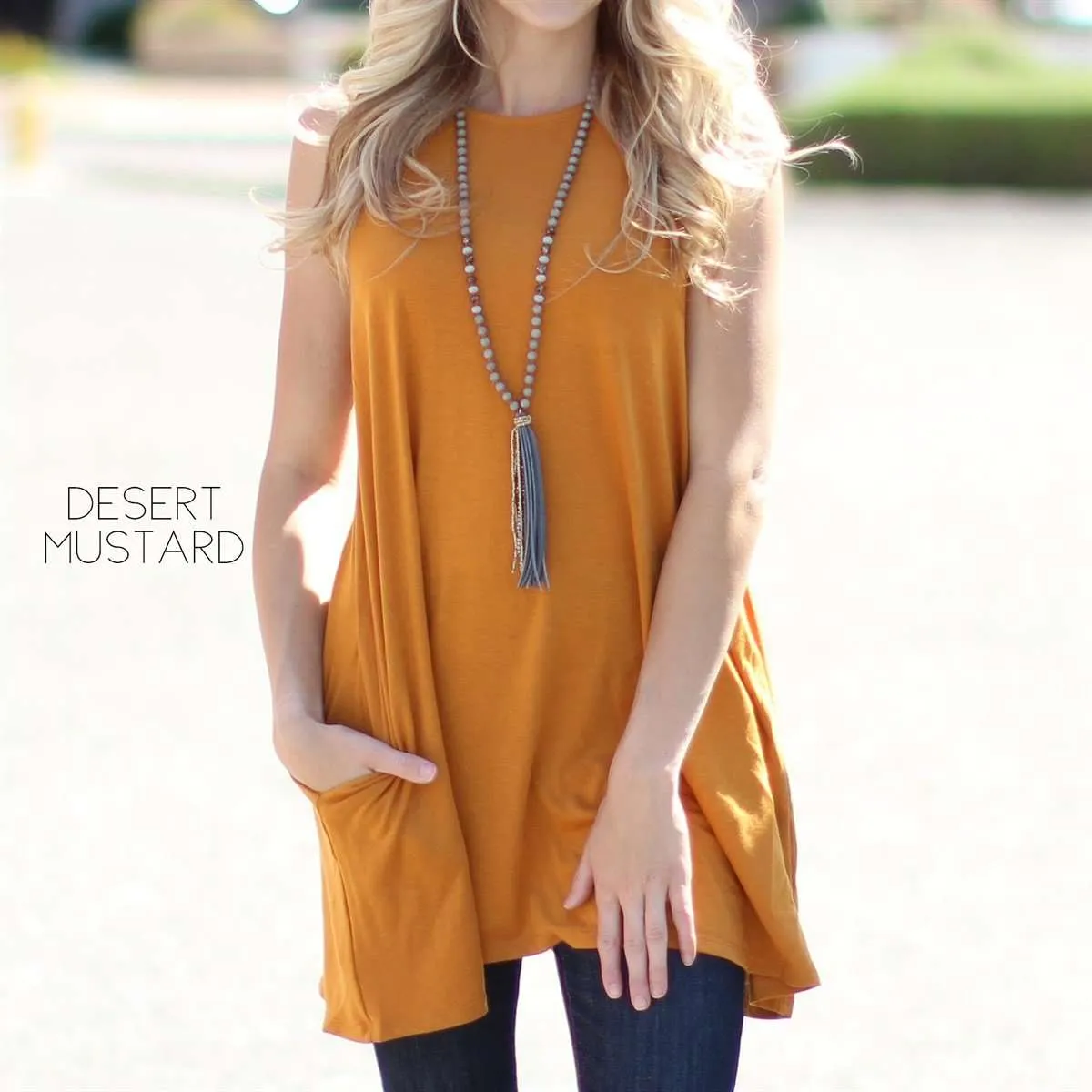 Flowy Pocket Tunic Tank | S-XL