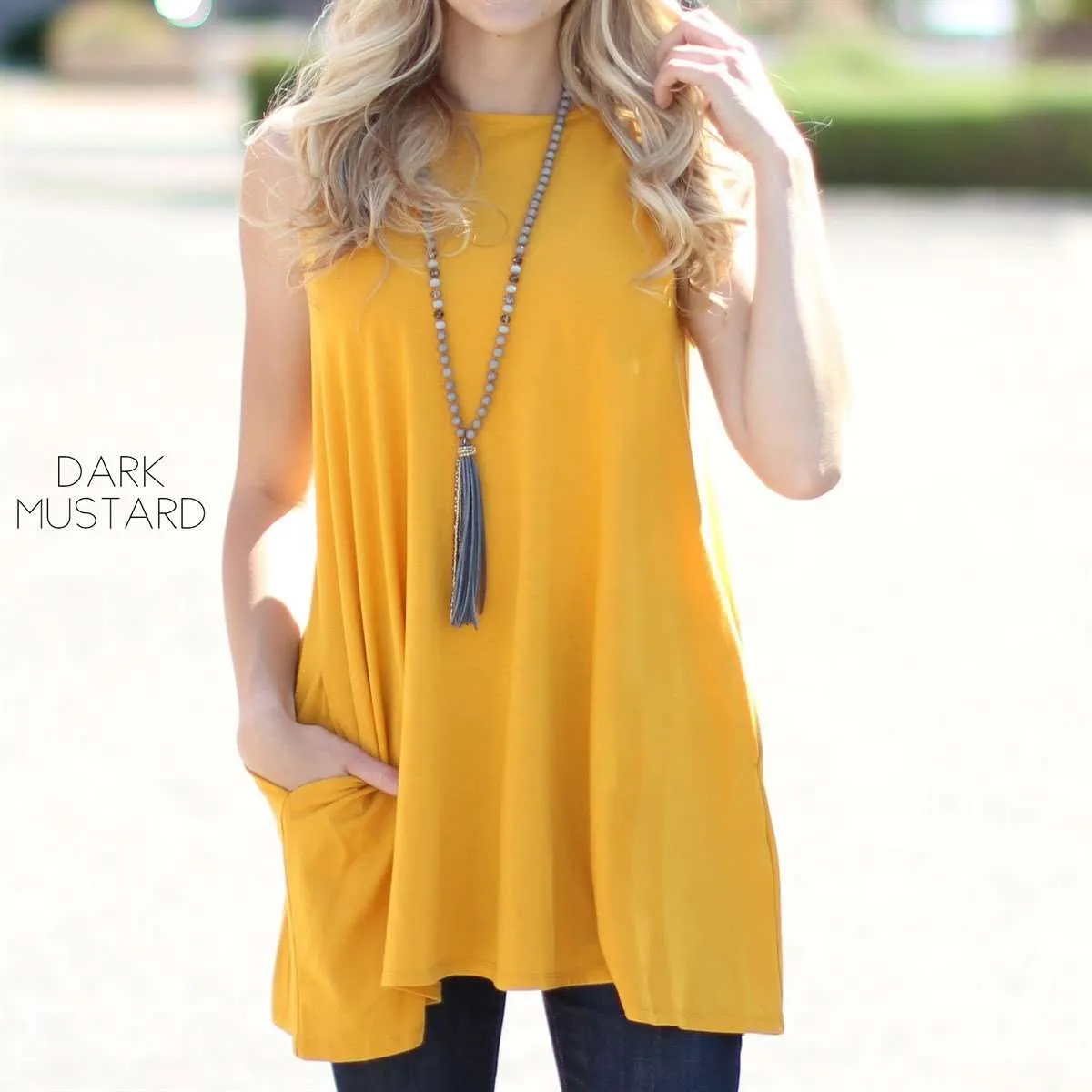 Flowy Pocket Tunic Tank | S-XL