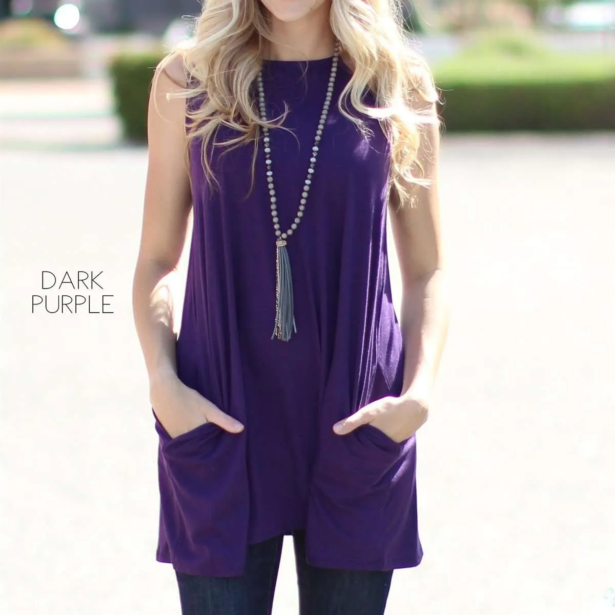 Flowy Pocket Tunic Tank | S-XL