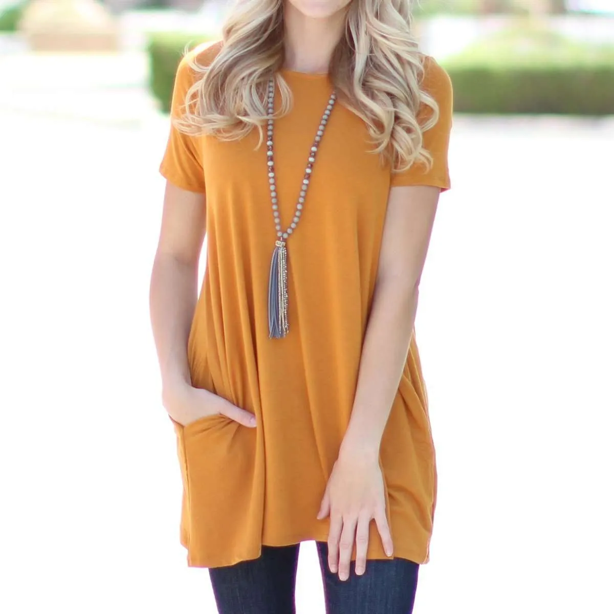 Flowy Pocket Tunic Tee | S-XL