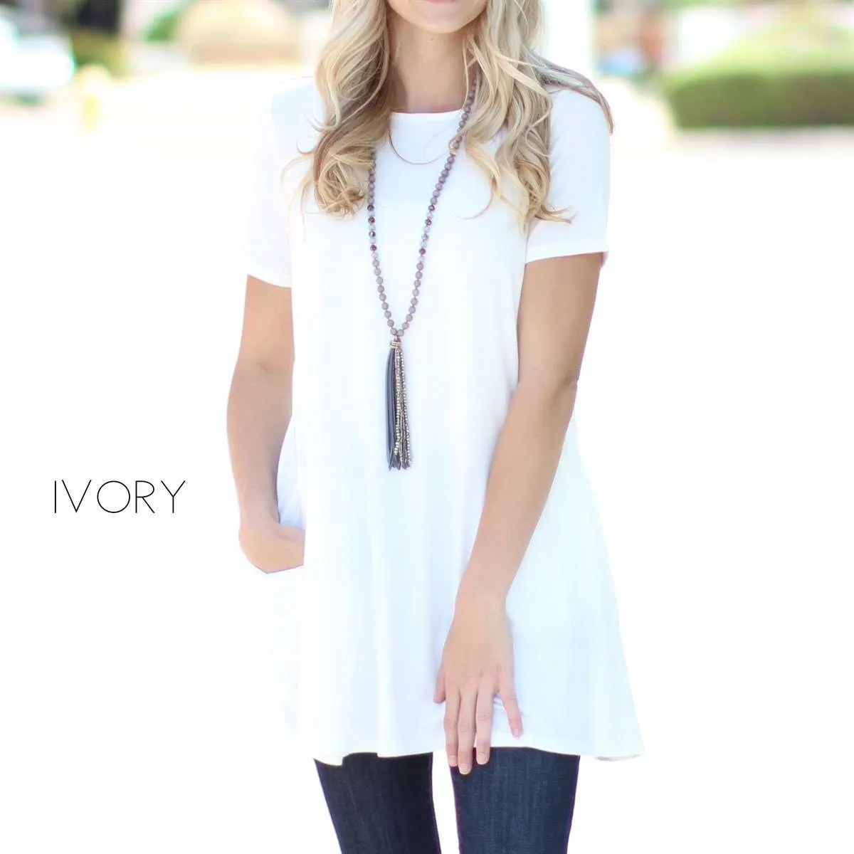 Flowy Pocket Tunic Tee | S-XL