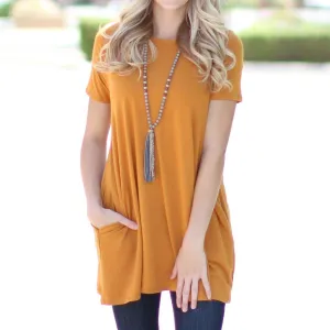 Flowy Pocket Tunic Tee | S-XL