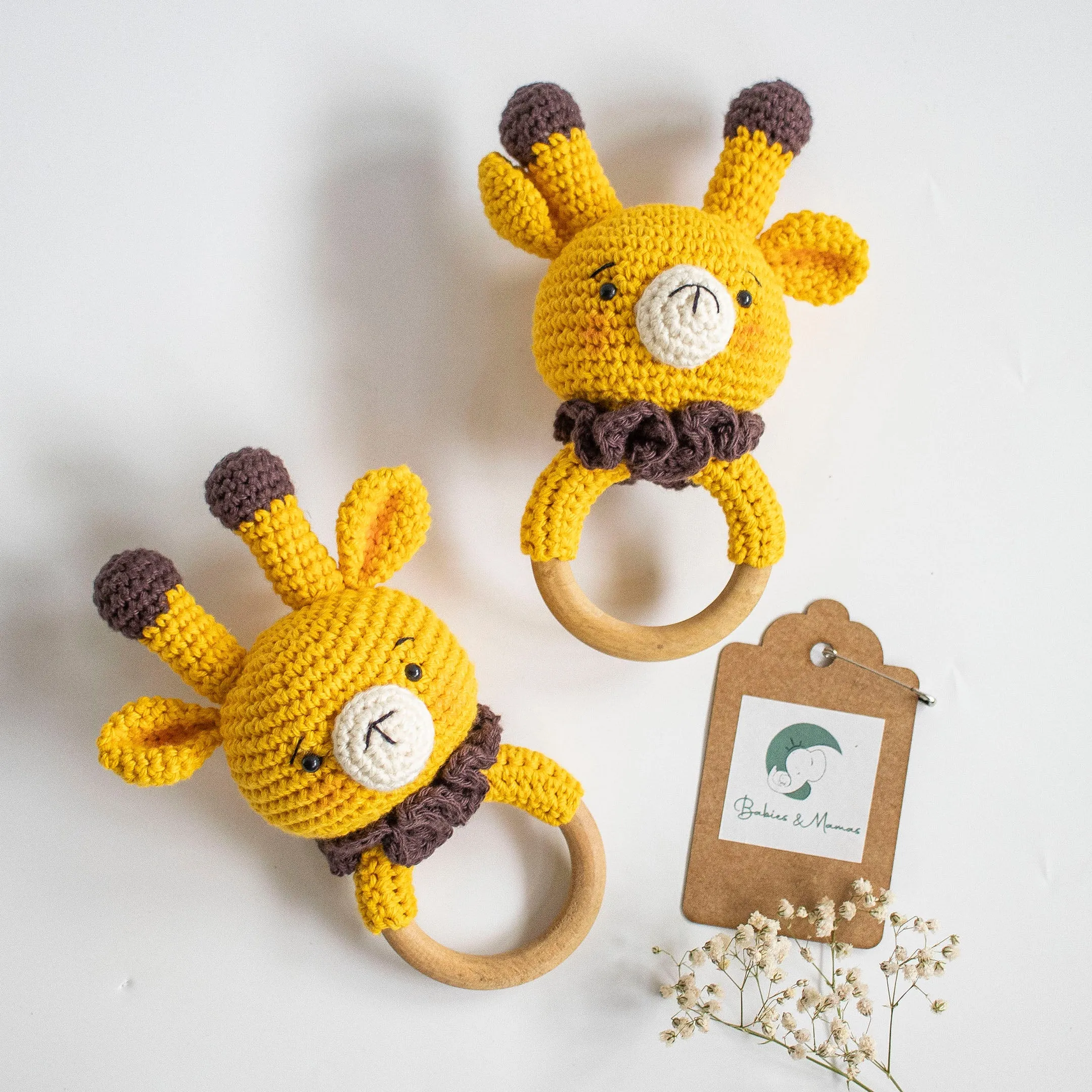 Giraffe - Handmade Crochet Rattle