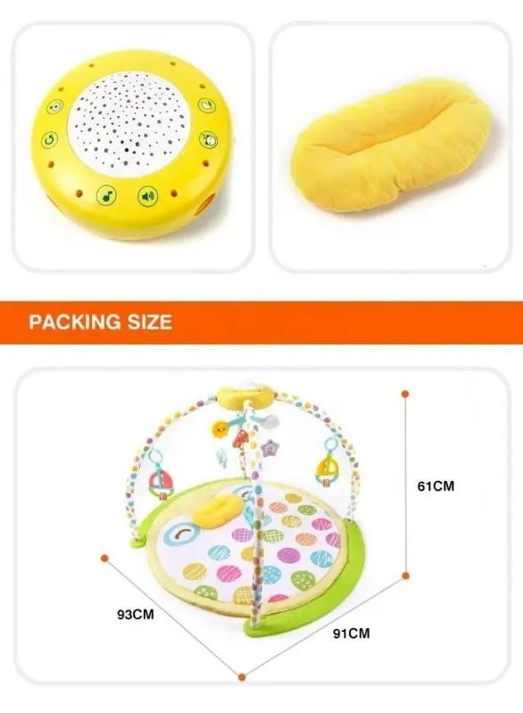 Goodway 5 In1 Baby Soft Mat  Activity Play Gym With Projector