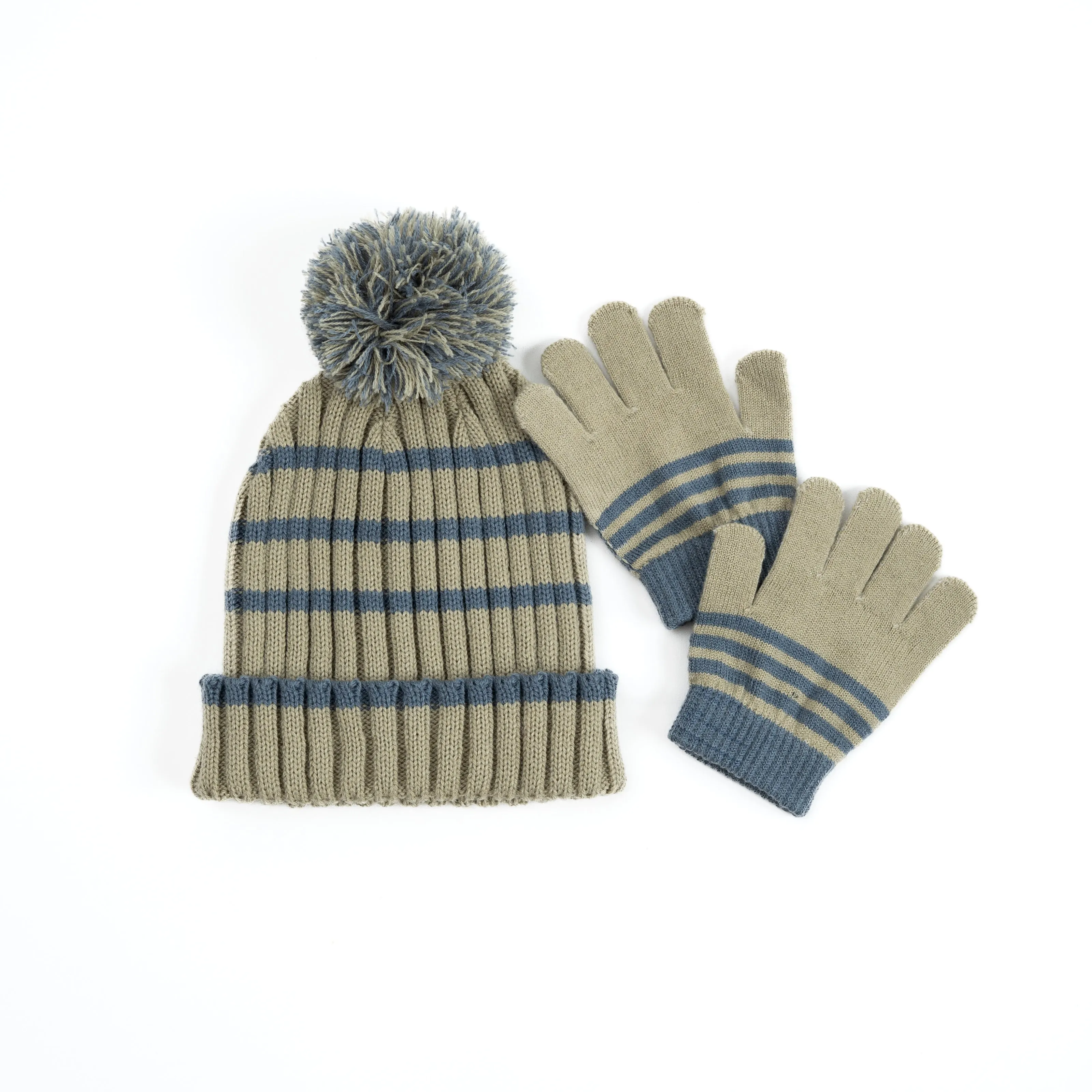 hi-hop Stripe Beanie and Glove Set