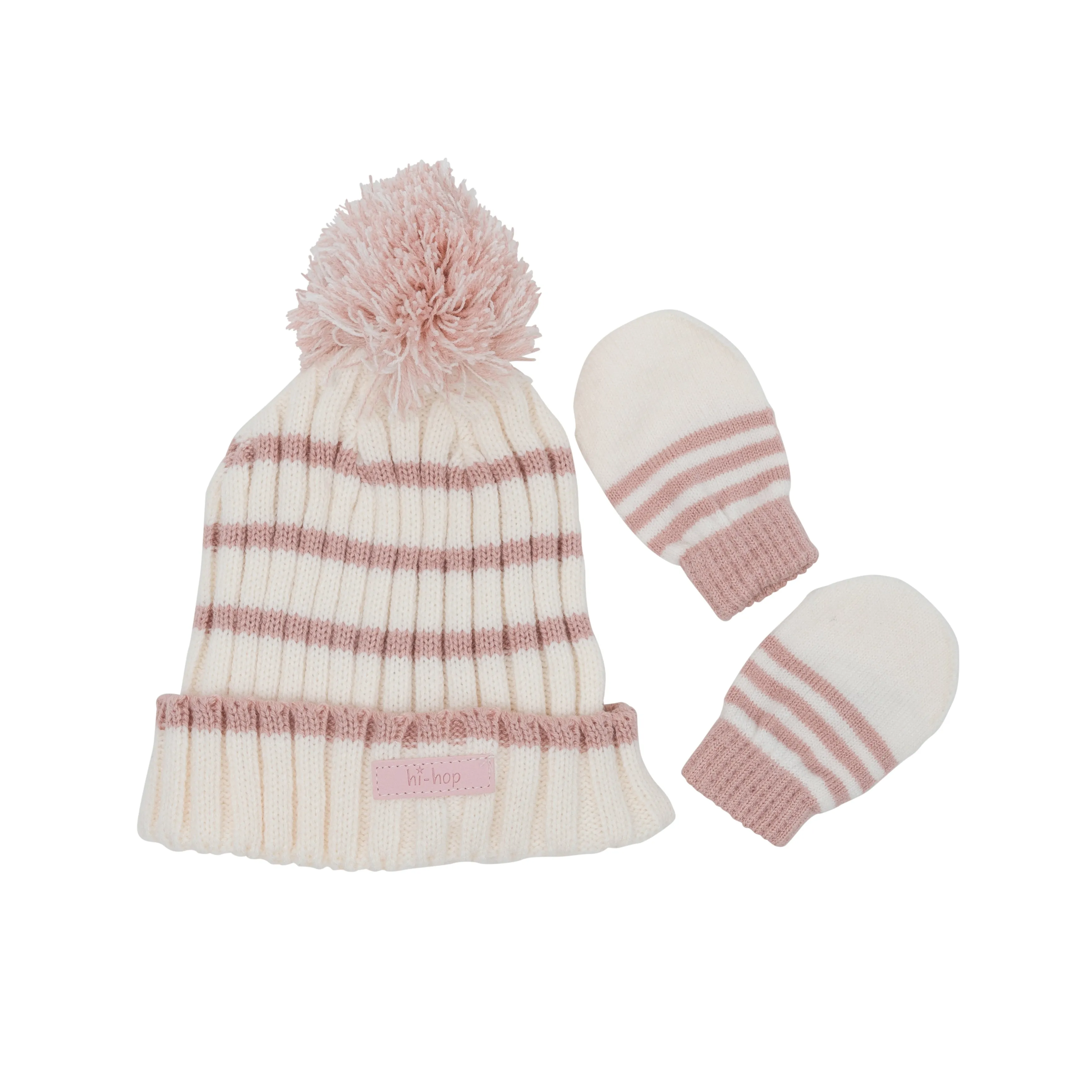 hi-hop Stripe Beanie and Glove Set