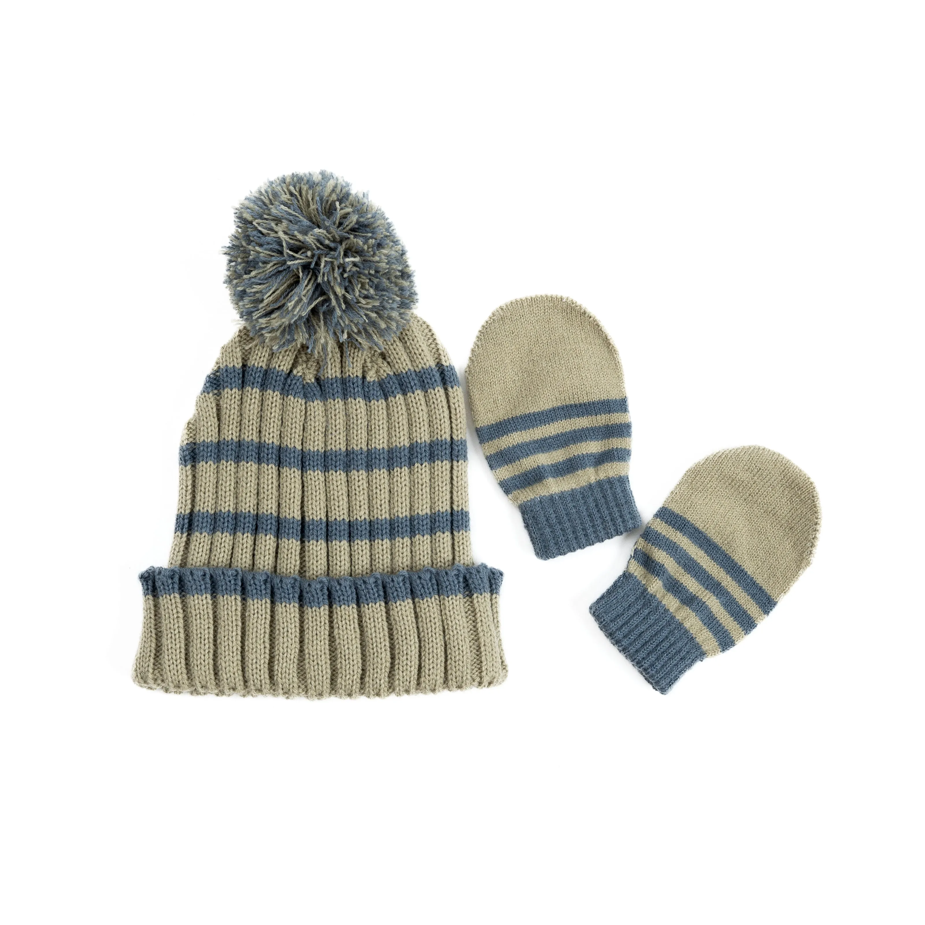 hi-hop Stripe Beanie and Glove Set