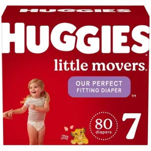 Huggies Little Movers Baby Disposable Diapers - Size 7 - 80ct