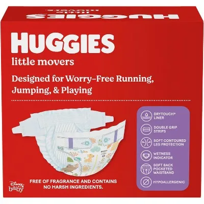 Huggies Little Movers Baby Disposable Diapers - Size 7 - 80ct