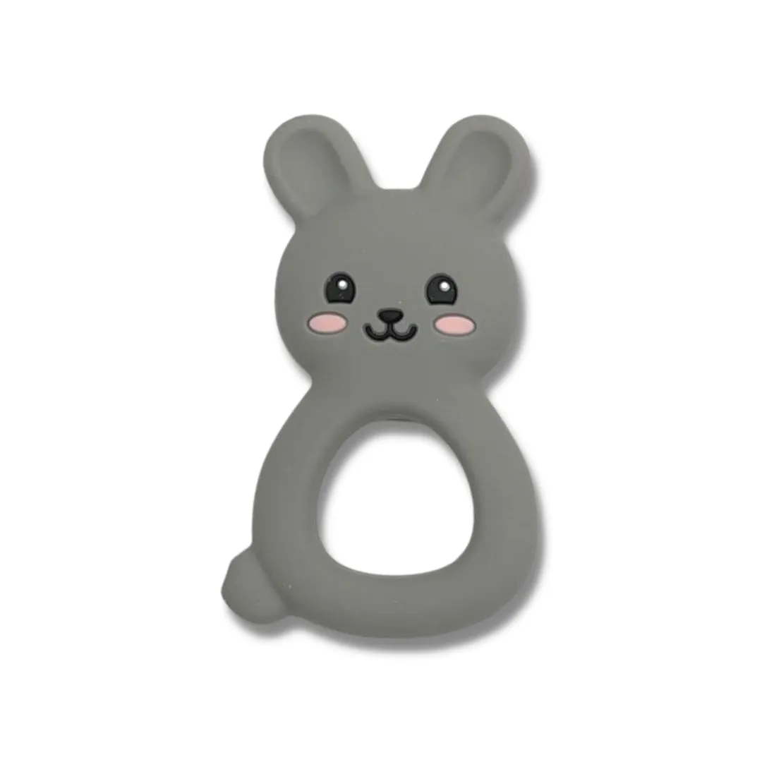 Jellystone Designs Bunny Teether - Soft Grey