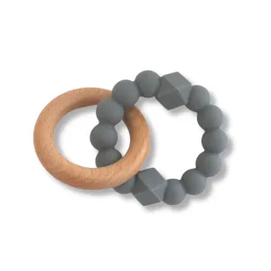 Jellystone Designs Moon Baby Teether - Grey