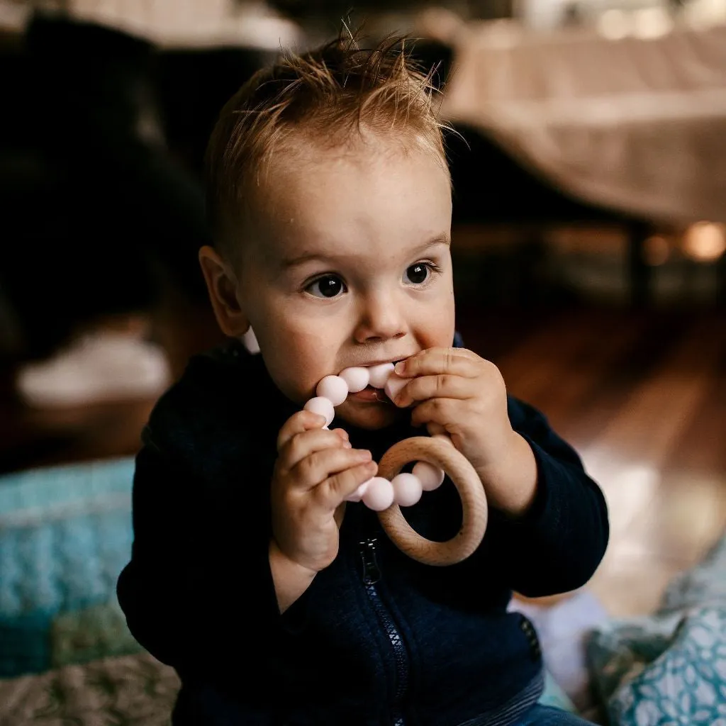 Jellystone Designs Moon Baby Teether - Grey