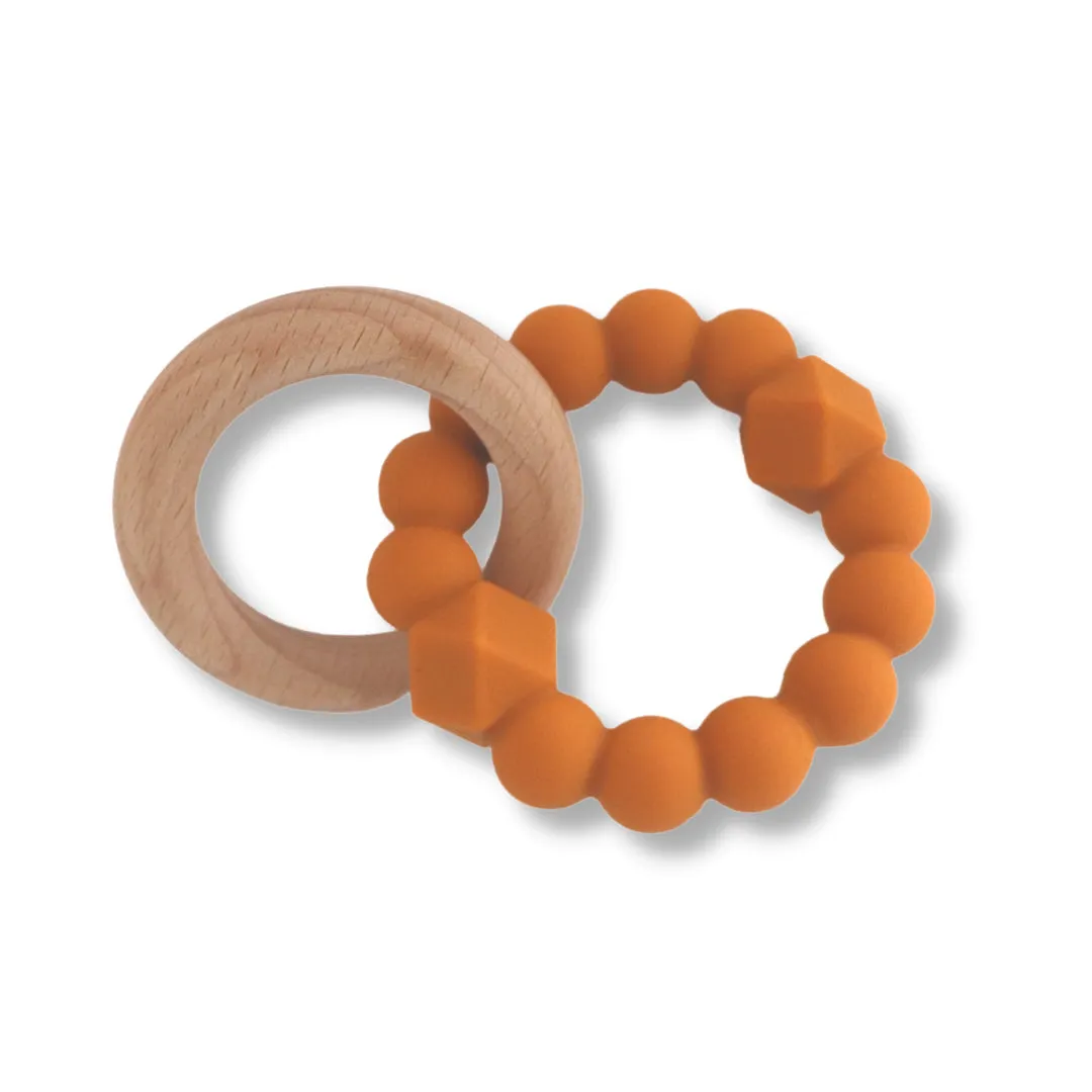 Jellystone Designs Moon Baby Teether - Honey