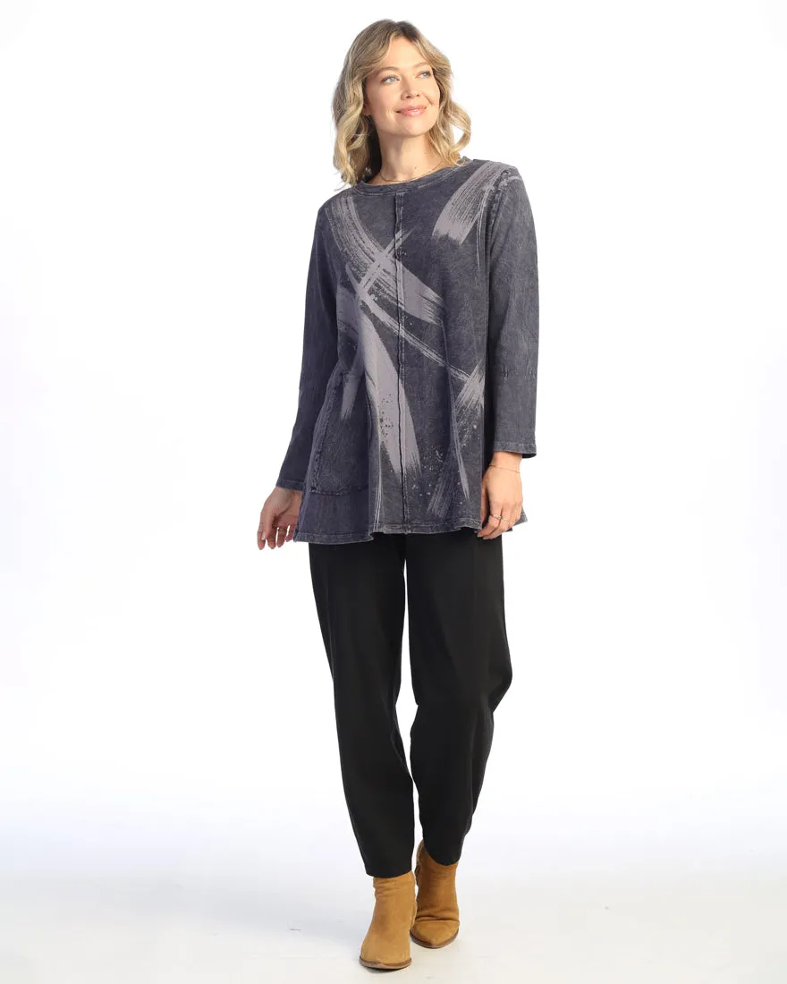 Jess & Jane "Drama" Mineral Washed French Terry Top - M121-2027