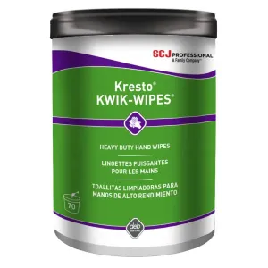 Kresto Kwik-Wipes Hand Cleaning Towels, Fresh Citrus, 70-ct Bucket, Case of 6 (KKW70W)